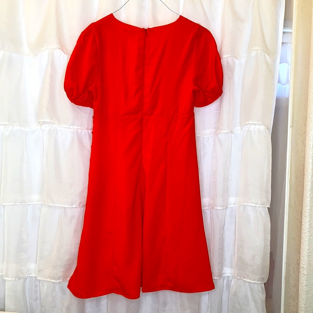 Red Mini Tea Dress S - Picture 4 of 6